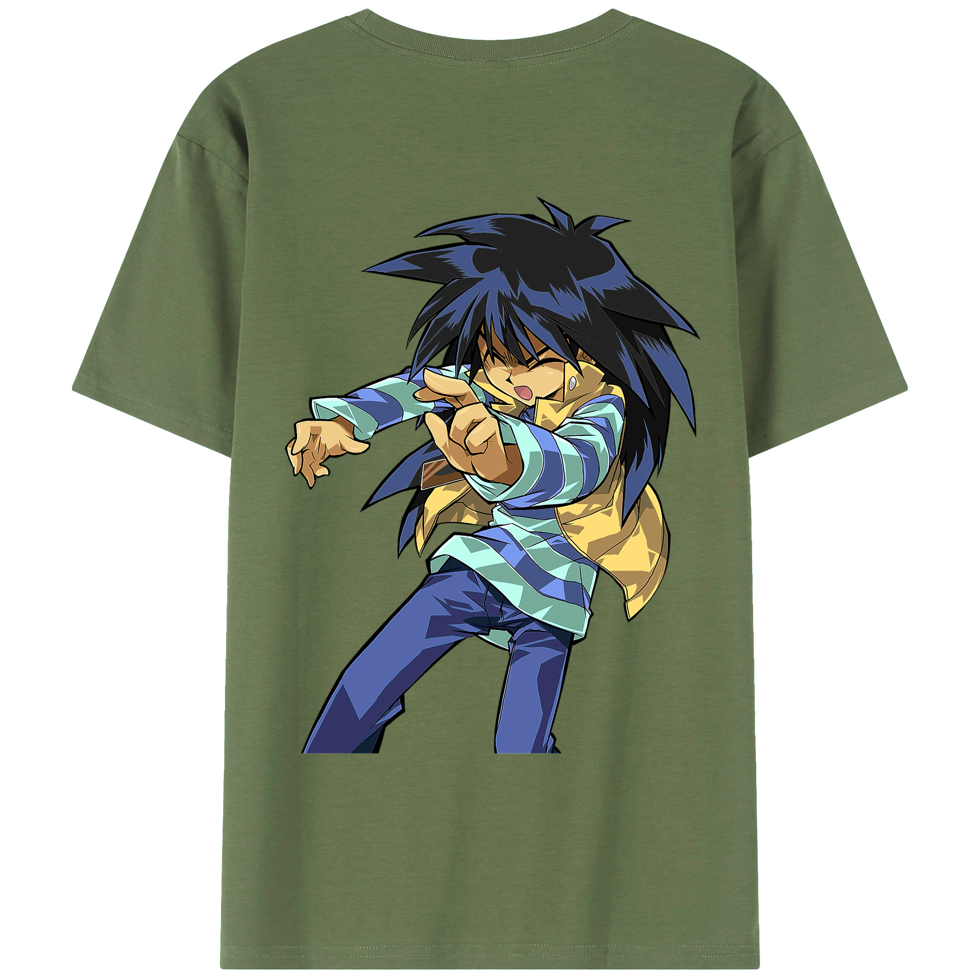 （画像用） 遊☆戯☆王 Yu-Gi-Oh! 綿100％ メンズ半袖Tシャツ（バックプリント） 通気性